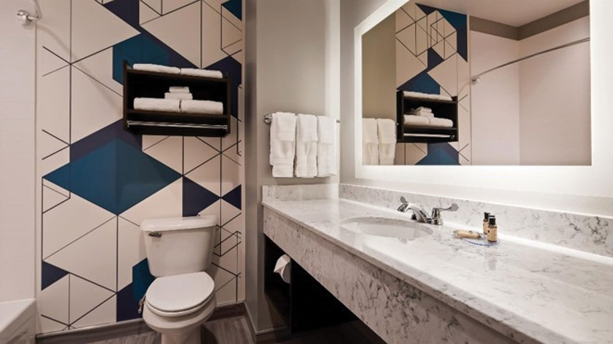 Guest bathroom with sink.